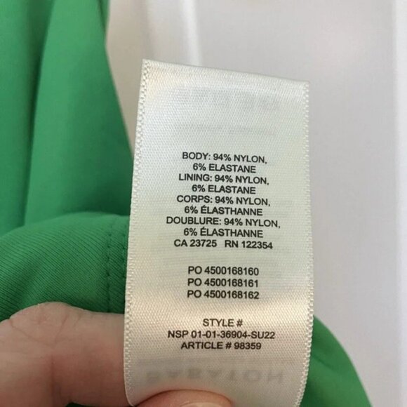 Aritzia Babaton Green One Shoulder Contour Bodysuit Small - Picture 3 of 5